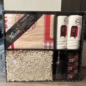 NIB MACY'S  Idea Nuova LETTERS FOR SANTA 17-Piece CHRISTMAS Holiday Bath Set